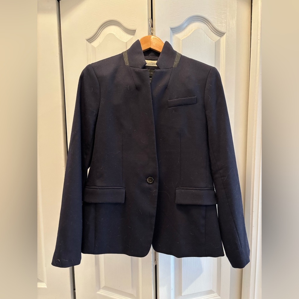 J. Crew Navy Single-Button Blazer - image 1